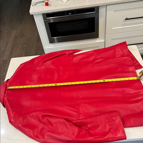LNR Women's Red Leather Jacket - Picture 8 of 9
